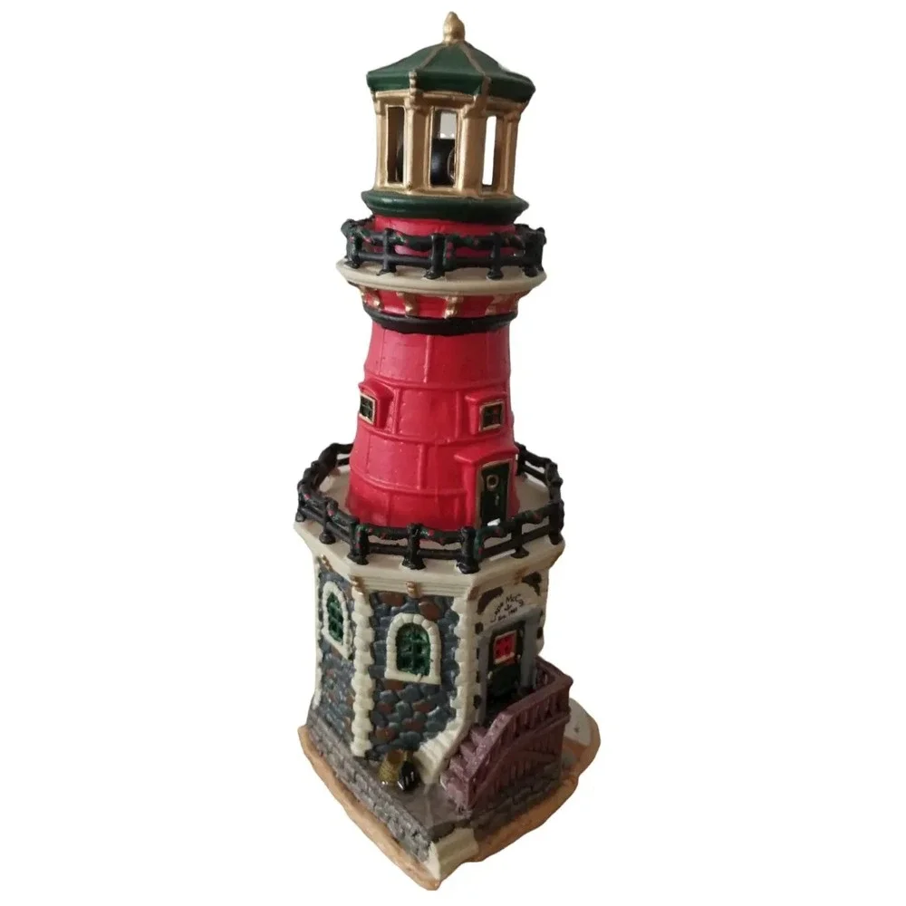 Lighthouse Light Up Style Electrical Figurine Height 9.5 in Christmas